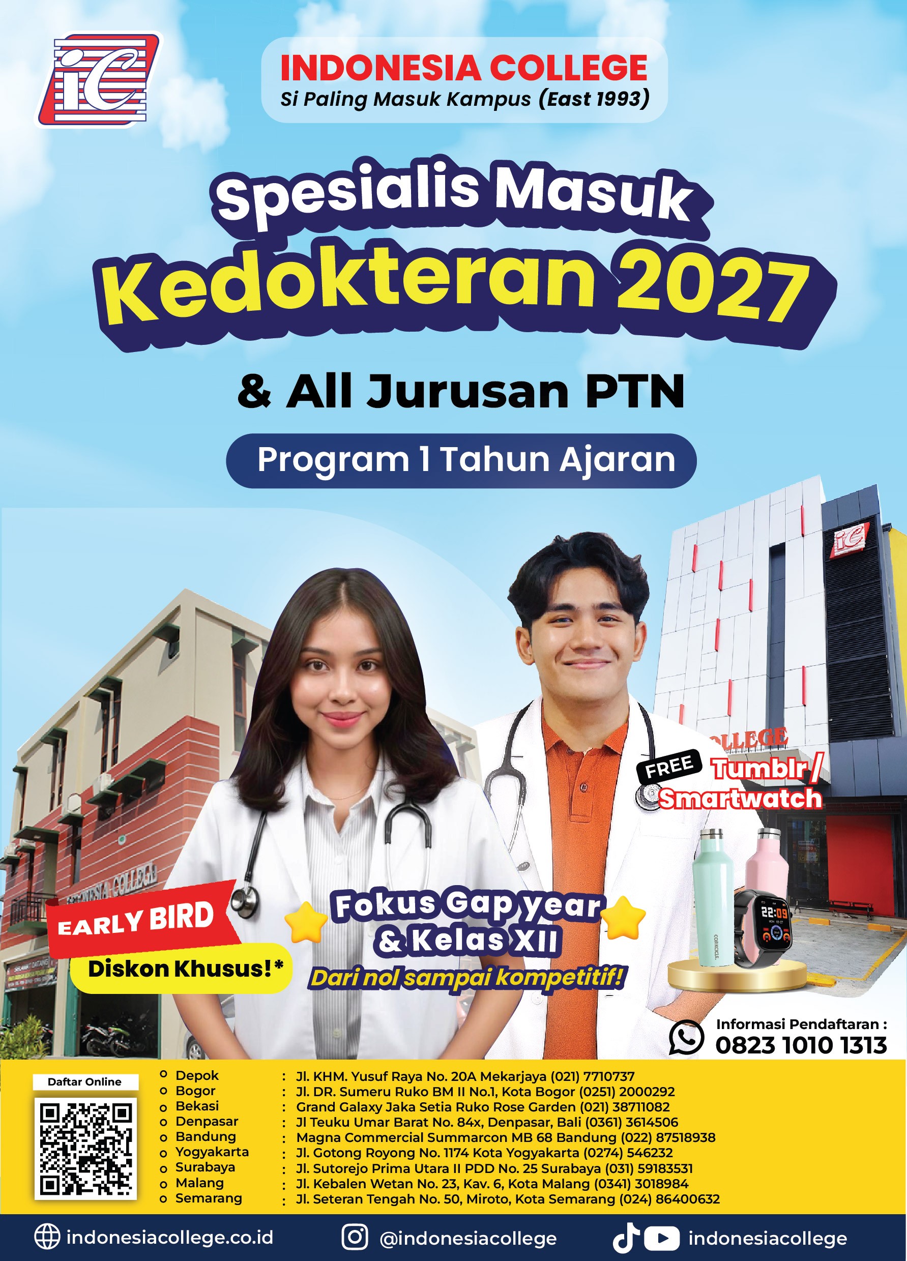 Bimbel Kedokteran 2027 - 1 tahun ajaran 